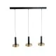 Κρεμαστό Φωτιστικό ZANE LED 54W 6048lm CCT Dimmable – Μαύρο & Χρυσό, Τηλεχειριστήριο, 2700K-4500K-6000K
