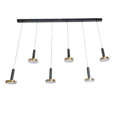 Κρεμαστό Φωτιστικό ZANE LED 100W 11200lm CCT Dimmable – Μαύρο & Χρυσό, Τηλεχειριστήριο, 2700K-4500K-6000K