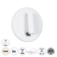 Επιτοίχια απλίκα LED kelvo® LADY-R με φορτιστή USB 6W 600lm φυσικό λευκό 4500K λευκό ματ 15x15x17cm 60939