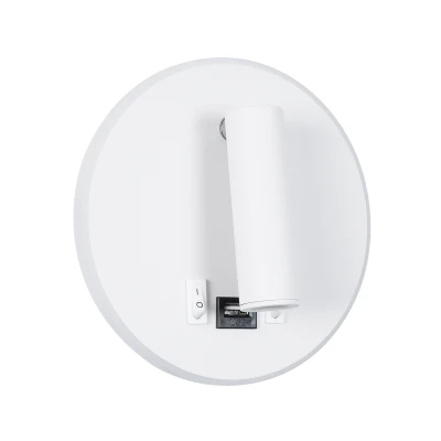 Επιτοίχια απλίκα LED kelvo® LADY-R με φορτιστή USB 6W 600lm φυσικό λευκό 4500K λευκό ματ 15x15x17cm 60939