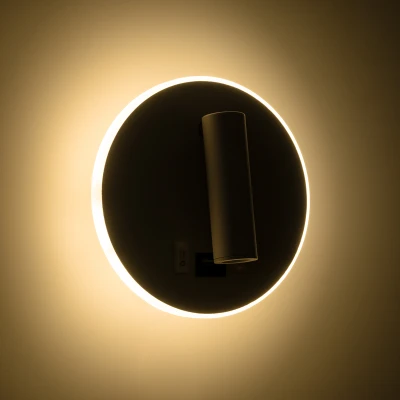 Επιτοίχια απλίκα LED kelvo® LADY-R με φορτιστή USB 6W 600lm φυσικό λευκό 4500K λευκό ματ 15x15x17cm 60939
