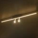GLOBOSTAR® BARETTI 61226 Φωτιστικό Οροφής Linear Design LED CCT με Κινούμενα Σποτ LED Downlight 24W 2688lm 160° & 45° AC 220-240V IP20  - Εναλλαγή Φωτισμού μέσω Διακόπτη On/Off All In One Ψυχρό 6000k+Φυσικό 4500k+Θερμό 2700k - Μ80 x Π5.5 x Υ5 cm - Μαύ