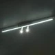 GLOBOSTAR® BARETTI 61226 Φωτιστικό Οροφής Linear Design LED CCT με Κινούμενα Σποτ LED Downlight 24W 2688lm 160° & 45° AC 220-240V IP20  - Εναλλαγή Φωτισμού μέσω Διακόπτη On/Off All In One Ψυχρό 6000k+Φυσικό 4500k+Θερμό 2700k - Μ80 x Π5.5 x Υ5 cm - Μαύ
