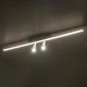 GLOBOSTAR® BARETTI 61226 Φωτιστικό Οροφής Linear Design LED CCT με Κινούμενα Σποτ LED Downlight 24W 2688lm 160° & 45° AC 220-240V IP20  - Εναλλαγή Φωτισμού μέσω Διακόπτη On/Off All In One Ψυχρό 6000k+Φυσικό 4500k+Θερμό 2700k - Μ80 x Π5.5 x Υ5 cm - Μαύ