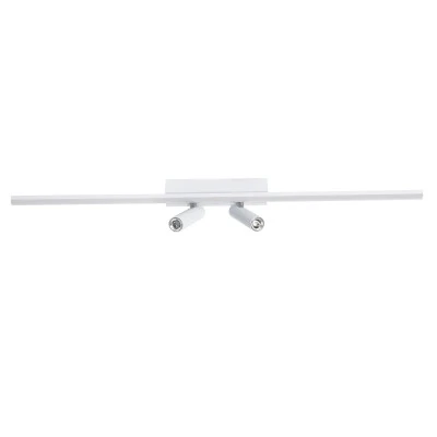 GLOBOSTAR® BARETTI 61227 Φωτιστικό Οροφής Linear Design LED CCT με Κινούμενα Σποτ LED Downlight 24W 2688lm 160° & 45° AC 220-240V IP20  - Εναλλαγή Φωτισμού μέσω Διακόπτη On/Off All In One Ψυχρό 6000k+Φυσικό 4500k+Θερμό 2700k - Μ80 x Π5.5 x Υ5 cm - Λευ