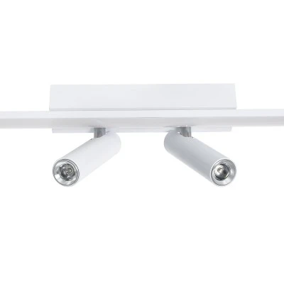 GLOBOSTAR® BARETTI 61227 Φωτιστικό Οροφής Linear Design LED CCT με Κινούμενα Σποτ LED Downlight 24W 2688lm 160° & 45° AC 220-240V IP20  - Εναλλαγή Φωτισμού μέσω Διακόπτη On/Off All In One Ψυχρό 6000k+Φυσικό 4500k+Θερμό 2700k - Μ80 x Π5.5 x Υ5 cm - Λευ