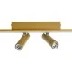 GLOBOSTAR® BARETTI 61228 Φωτιστικό Οροφής Linear Design LED CCT με Κινούμενα Σποτ LED Downlight 24W 2688lm 160° & 45° AC 220-240V IP20  - Εναλλαγή Φωτισμού μέσω Διακόπτη On/Off All In One Ψυχρό 6000k+Φυσικό 4500k+Θερμό 2700k - Μ80 x Π5.5 x Υ5 cm - Χρυ