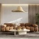 Boho Κρεμαστό Φωτιστικό ESPARGOS Μονόφωτο 1 x E27 AC220-240V IP20 - Φ70 x Υ35cm - Μπεζ Ξύλινο Μπαμπού Πλέγμα GloboStar® ESPARGOS 02214 Boho Κρεμαστό Φωτιστικό Πλέγμα Μονόφωτο 1 x E27 IP20 Μπεζ Ξύλο - Μ70 x Π70 x Υ35cm