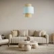 Boho Κρεμαστό Φωτιστικό SAIGE Μονόφωτο 1 x E27 AC220-240V IP20 - Φ50 x Υ60cm - Μπεζ με Γαλάζιο Ξύλινο Μπαμπού Πλέγμα GloboStar® SAIGE 02045 Boho Κρεμαστό Φωτιστικό Πλέγμα Μονόφωτο 1 x E27 IP20 Μπεζ Ξύλο με Γαλάζιο Ύφασμα - Μ50 x Π50 x Υ60cm
