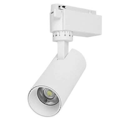 Φωτιστικό Σποτ Ράγας Λευκό Μονοφασικό Bridgelux COB LED 10W 230V 1300lm 30° Ψυχρό φως 6000k Globostar S-40010 Μονοφασικό Bridgelux COB LED Λευκό Φωτιστικό Σποτ Ράγας 10W 230V 1300lm 30° Ψυχρό Λευκό 6000k