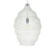 GloboStar® KENTUCKY 01898 Vintage Κρεμαστό Φωτιστικό Πλέγμα Μονόφωτο 1 x E27 IP20 Μπεζ Μέταλλο - Μ40 x Π40 x Y60cm