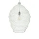 GloboStar® KENTUCKY 01898 Vintage Κρεμαστό Φωτιστικό Πλέγμα Μονόφωτο 1 x E27 IP20 Μπεζ Μέταλλο - Μ40 x Π40 x Y60cm