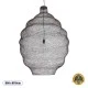 GloboStar® KENTUCKY 01902 Vintage Κρεμαστό Φωτιστικό Οροφής Μονόφωτο 1 x E27 AC220-240V IP20 - Φ80 x Υ110cm - Σκούρο Καφέ Μεταλλικό Πλέγμα