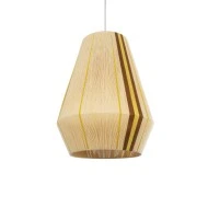 Boho Κρεμαστό Φωτιστικό Πλέγμα SALERNO Μονόφωτο 1 x E27 IP20 Μπεζ, Καφέ & Κίτρινο Νήμα - Μ50 x Π50 x Υ60cm