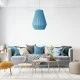 GloboStar® SALERNO 02336 Boho Κρεμαστό Φωτιστικό Πλέγμα Μονόφωτο 1 x E27 IP20 Πολύχρωμο Νήμα - Μ50 x Π50 x Υ60cm