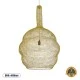 GloboStar® KENTUCKY 02357 Vintage Κρεμαστό Φωτιστικό Πλέγμα Μονόφωτο 1 x E27 IP20 Χρυσό Μέταλλο - Μ60 x Π60 x Υ90cm