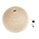 GloboStar® MONTANA 02380 Boho Κρεμαστό Φωτιστικό Καμπάνα Μονόφωτο 1 x E27 IP20 Μπεζ Ξύλο - Μ120 x Π120 x Υ60cm