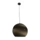 Vintage Κρεμαστό Φωτιστικό SANTORINI Μονόφωτο 3D από Επεξεργασμένο Σκληρό Καφέ Χαρτόνι Καμπάνα Φ40 1 x E27 AC 220-240V IP20