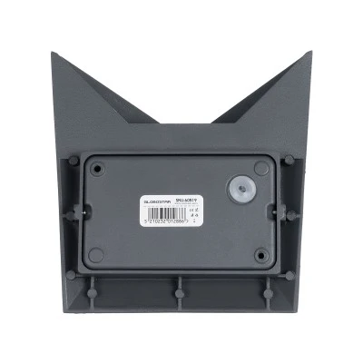 Μοντέρνο φωτιστικό τοίχου - απλίκα LED kelvo® STEALTH 10W 1000lm 60° AC 220-240V αδιάβροχο IP65 θερμό λευκό 2700K με Bridgelux COB chip & TÜV SÜD driver γκρι ανθρακί ματ 17x7,5x17cm