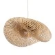 GloboStar® MEXICO 00719 Boho Κρεμαστό Φωτιστικό Ανάρτηση Μονόφωτο 1 x E27 IP20 Μπεζ Ξύλο - Μ65 x Π46 x Y30cm