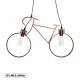 Vintage κρεμαστό φωτιστικό BIKE με Ντουί 2 x E27 AC 220-240V IP20 - Χάλκινο