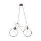 Vintage κρεμαστό φωτιστικό BIKE με Ντουί 2 x E27 AC 220-240V IP20 - Χάλκινο