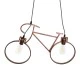 Vintage κρεμαστό φωτιστικό BIKE με Ντουί 2 x E27 AC 220-240V IP20 - Χάλκινο