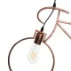 Vintage κρεμαστό φωτιστικό BIKE με Ντουί 2 x E27 AC 220-240V IP20 - Χάλκινο
