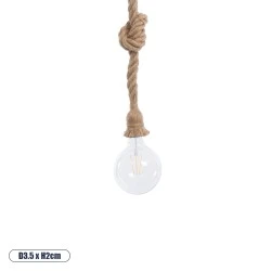 Boho Κρεμαστό Φωτιστικό Οροφής με Ντουί 1 x E27 AC 220-240V IP20 - Μπεζ - Μ3.5 x Π3.5 x Υ200cm