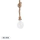 Boho Κρεμαστό Φωτιστικό Οροφής με Ντουί 1 x E27 AC 220-240V IP20 - Μπεζ - Μ3.5 x Π3.5 x Υ200cm GloboStar® ROPE 01018 Vintage Industrial Κρεμαστό Φωτιστικό Οροφής Μονόφωτο 1 x E27 με 2 μέτρα Μπεζ Σχοινί Φ3.5 x Y200cm