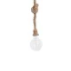 Boho Κρεμαστό Φωτιστικό Οροφής με Ντουί 1 x E27 AC 220-240V IP20 - Μπεζ - Μ3.5 x Π3.5 x Υ200cm GloboStar® ROPE 01018 Vintage Industrial Κρεμαστό Φωτιστικό Οροφής Μονόφωτο 1 x E27 με 2 μέτρα Μπεζ Σχοινί Φ3.5 x Y200cm