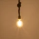 Boho Κρεμαστό Φωτιστικό Οροφής με Ντουί 1 x E27 AC 220-240V IP20 - Μπεζ - Μ3.5 x Π3.5 x Υ200cm GloboStar® ROPE 01018 Vintage Industrial Κρεμαστό Φωτιστικό Οροφής Μονόφωτο 1 x E27 με 2 μέτρα Μπεζ Σχοινί Φ3.5 x Y200cm