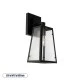 Vintage επιτοίχια απλίκα kelvo® ASETYLIN για λάμπα E27 AC 220-240V IP20 μαύρη 18x17x37cm 01032