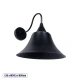Vintage επιτοίχιο φωτιστικό kelvo® BELL μονόφωτο με ντουί E27 AC 220-240V IP20 μαύρο 35x28.5x30cm