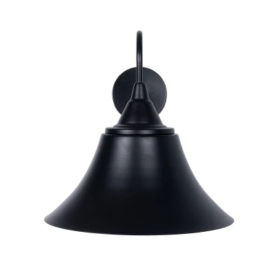Vintage επιτοίχιο φωτιστικό kelvo® BELL μονόφωτο με ντουί E27 AC 220-240V IP20 μαύρο 35x28.5x30cm