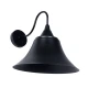 Vintage επιτοίχιο φωτιστικό kelvo® BELL μονόφωτο με ντουί E27 AC 220-240V IP20 μαύρο 35x28.5x30cm