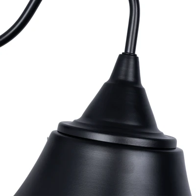 Vintage επιτοίχιο φωτιστικό kelvo® BELL μονόφωτο με ντουί E27 AC 220-240V IP20 μαύρο 35x28.5x30cm
