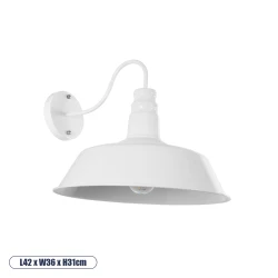 Vintage επιτοίχια απλίκα kelvo® SORD για λάμπα με ντουί E27 AC 220-240V IP20 λευκή 36x42x32cm 01051 Vintage επιτοίχια απλίκα kelvo® SORD για λάμπα με ντουί E27 AC 220-240V IP20 λευκή 36x42x32cm 01051