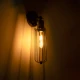 Απλίκα τοίχου vintage kelvo® CATEL για λάμπα E27 1xE27 AC 220-240V IP20 μαύρο & χρυσό 11x10.5x36cm 01055