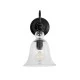 Vintage φωτιστικό τοίχου - απλίκα με ντουί 1 x E27 kelvo® LILLY AC 220-240V IP20 μαύρο & διάφανο 38x20x37cm 01064 Vintage φωτιστικό τοίχου - απλίκα με ντουί 1 x E27 kelvo® LILLY AC 220-240V IP20 μαύρο & διάφανο 38x20x37cm 01064