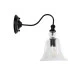 Vintage φωτιστικό τοίχου - απλίκα με ντουί 1 x E27 kelvo® LILLY AC 220-240V IP20 μαύρο & διάφανο 38x20x37cm 01064 Vintage φωτιστικό τοίχου - απλίκα με ντουί 1 x E27 kelvo® LILLY AC 220-240V IP20 μαύρο & διάφανο 38x20x37cm 01064