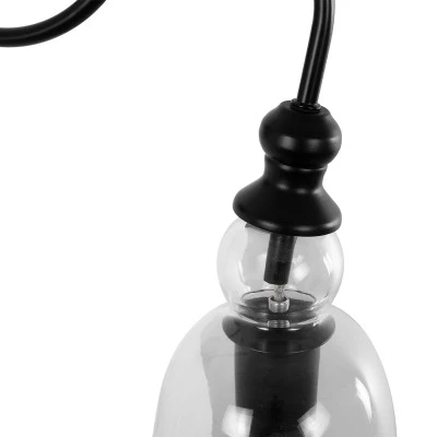 Vintage φωτιστικό τοίχου - απλίκα με ντουί 1 x E27 kelvo® LILLY AC 220-240V IP20 μαύρο & διάφανο 38x20x37cm 01064 Vintage φωτιστικό τοίχου - απλίκα με ντουί 1 x E27 kelvo® LILLY AC 220-240V IP20 μαύρο & διάφανο 38x20x37cm 01064