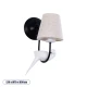 Vintage φωτιστικό τοίχου kelvo® DOVE για λάμπα με ντουί E14 AC 220-240V IP20 μαύρο & μπεζ 30x15x36cm 01084