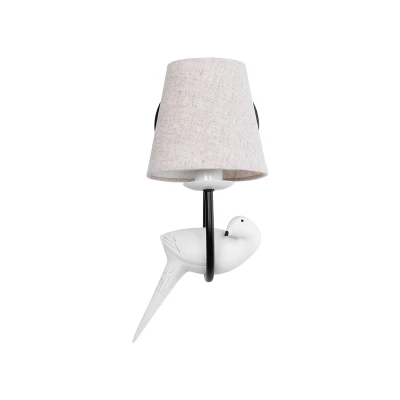 Vintage φωτιστικό τοίχου kelvo® DOVE για λάμπα με ντουί E14 AC 220-240V IP20 μαύρο & μπεζ 30x15x36cm 01084