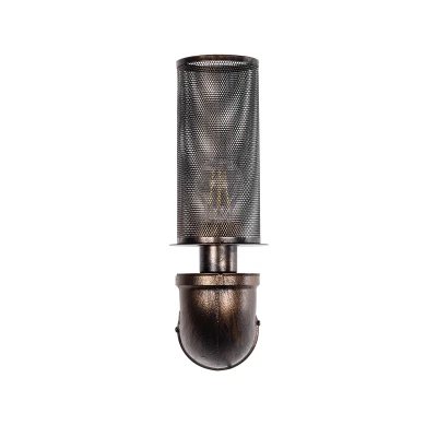 Vintage φωτιστικό τοίχου - απλίκα kelvo® RAZA με ντουί E27 AC 220-240V IP20 χάλκινο 13x12x38cm 01105