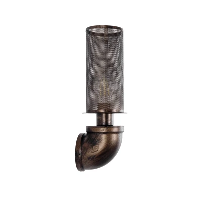 Vintage φωτιστικό τοίχου - απλίκα kelvo® RAZA με ντουί E27 AC 220-240V IP20 χάλκινο 13x12x38cm 01105