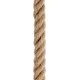 GloboStar® CRANE 01109 Vintage Industrial Κρεμαστό Φωτιστικό Οροφής Μονόφωτο 1 x E27 Μαύρο Μεταλλικό Καμπάνα Πλέγμα με Μπεζ Σχοινί Φ36 x Y25cm