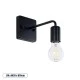 Φωτιστικό τοίχου απλίκα kelvo® MISSAM με ντουί E27 AC 220-240V IP20 μαύρο 14x20x10cm 01119