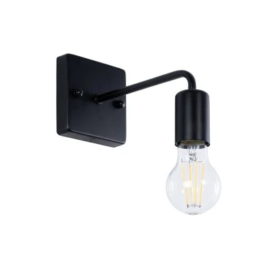 Φωτιστικό τοίχου απλίκα kelvo® MISSAM με ντουί E27 AC 220-240V IP20 μαύρο 14x20x10cm 01119