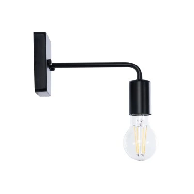 Φωτιστικό τοίχου απλίκα kelvo® MISSAM με ντουί E27 AC 220-240V IP20 μαύρο 14x20x10cm 01119
